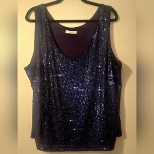 Ricki's Navy Sequin Tank Top